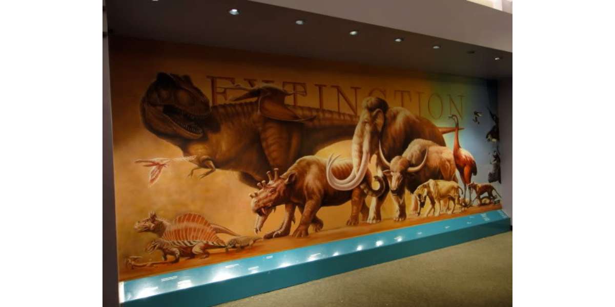 Mural in the Dino Institute at Disney's Animal Kingdom