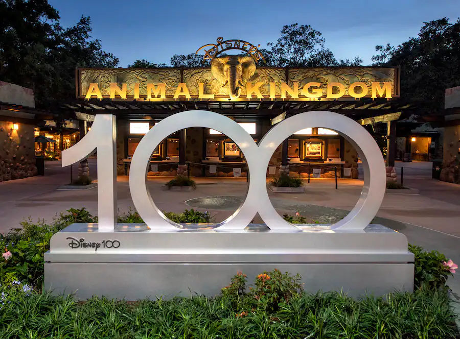 Disney 100 Sign Animal Kingdom