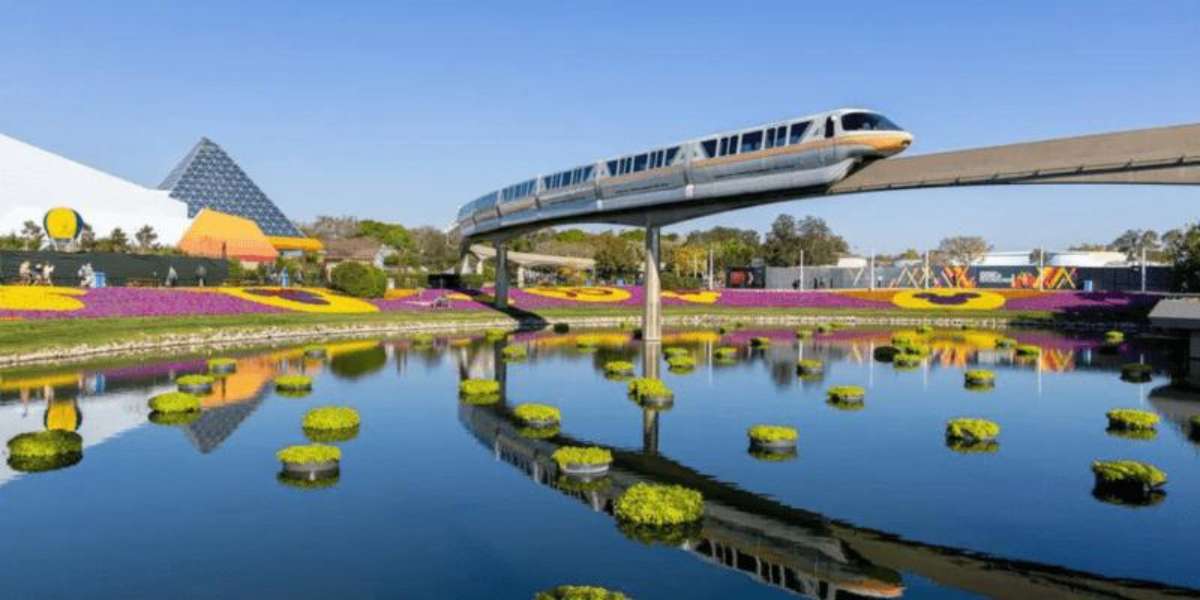 Monorail and Flowers