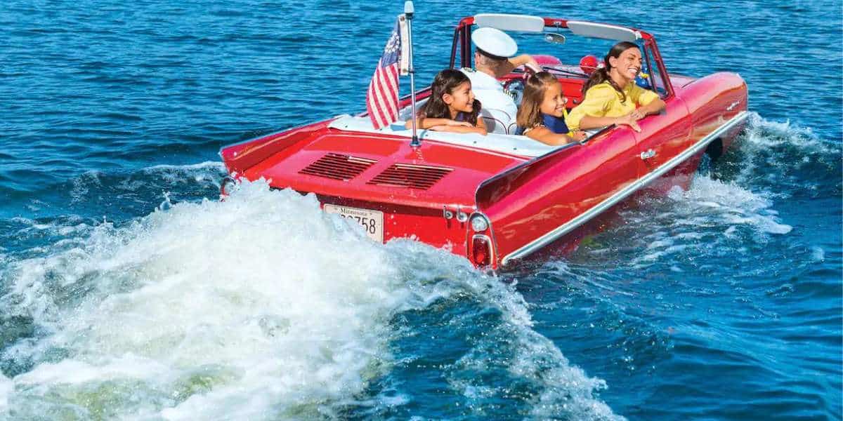 Vintage Amphicar Tours on water