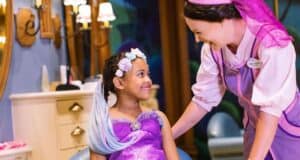Girl at bibbidi bobbidi boutique