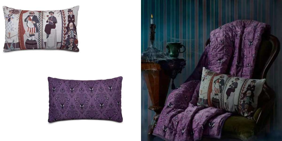 Throw Pillow and Throw Blanket on a chair