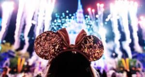 Disney Fireworks with someone watching - face hidden