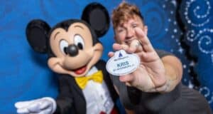 Disney Cast Member and Mickey Mouse