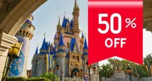 Magic Kingdom with 50 Off Disney World Discount sticker