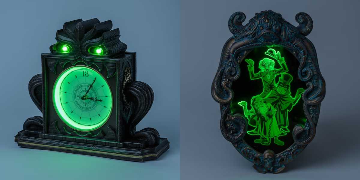 Clock on Left, Mirror on Right Haunted Mansion Parlor merch