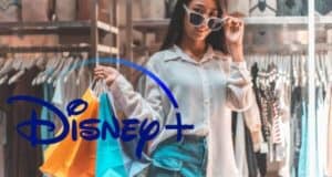 Disney+ logo shopping bags