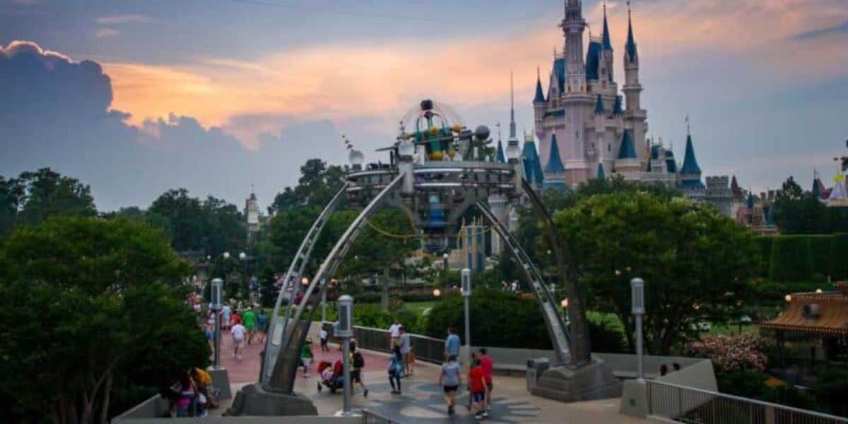 Cinderella Castle Tomorrowland Dusk