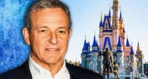 Walt Disney Company CEO Bob Iger in front of Cinderella Castle