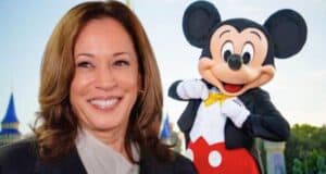 Kamala Harris with Mickey Mouse