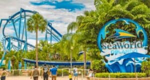 Entrance to SeaWorld Orlando, Florida theme park