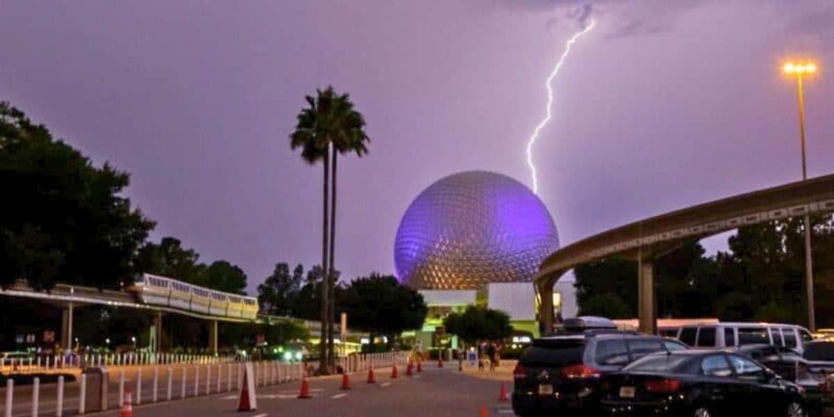Lightning at EPCOT in Walt Disney World Resort