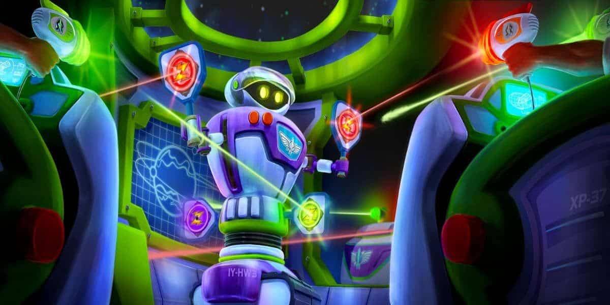 Buddy the support-bot in concept art for the Buzz Lightyear's Space Ranger Spin reimagining. 