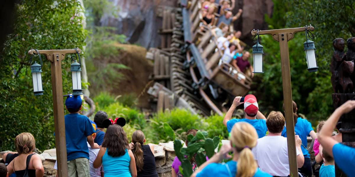 People watching the Expedition Everest attraction
