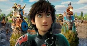 Hiccup in front of Isle of Berk