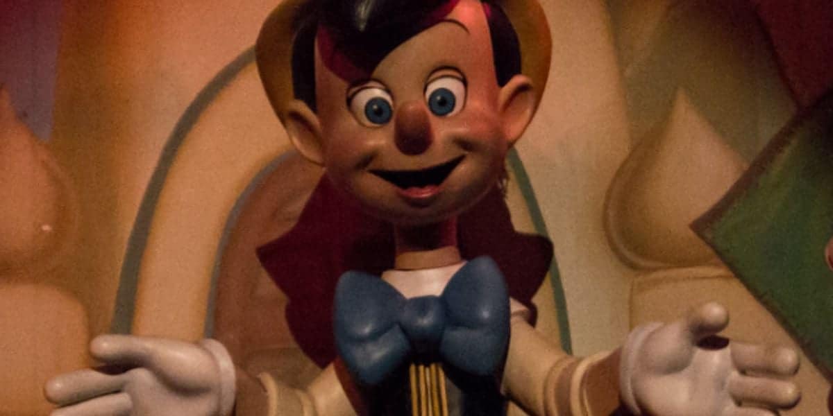 A Pinocchio animatronic in Pinocchio's Daring Journey. 