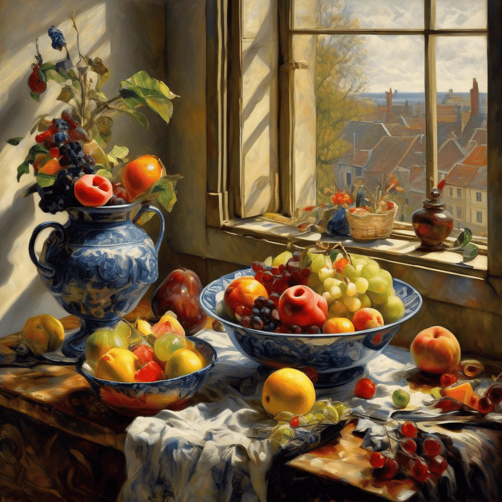Still Life with Bowl of Fruit by a Window – Roderic O’Conor