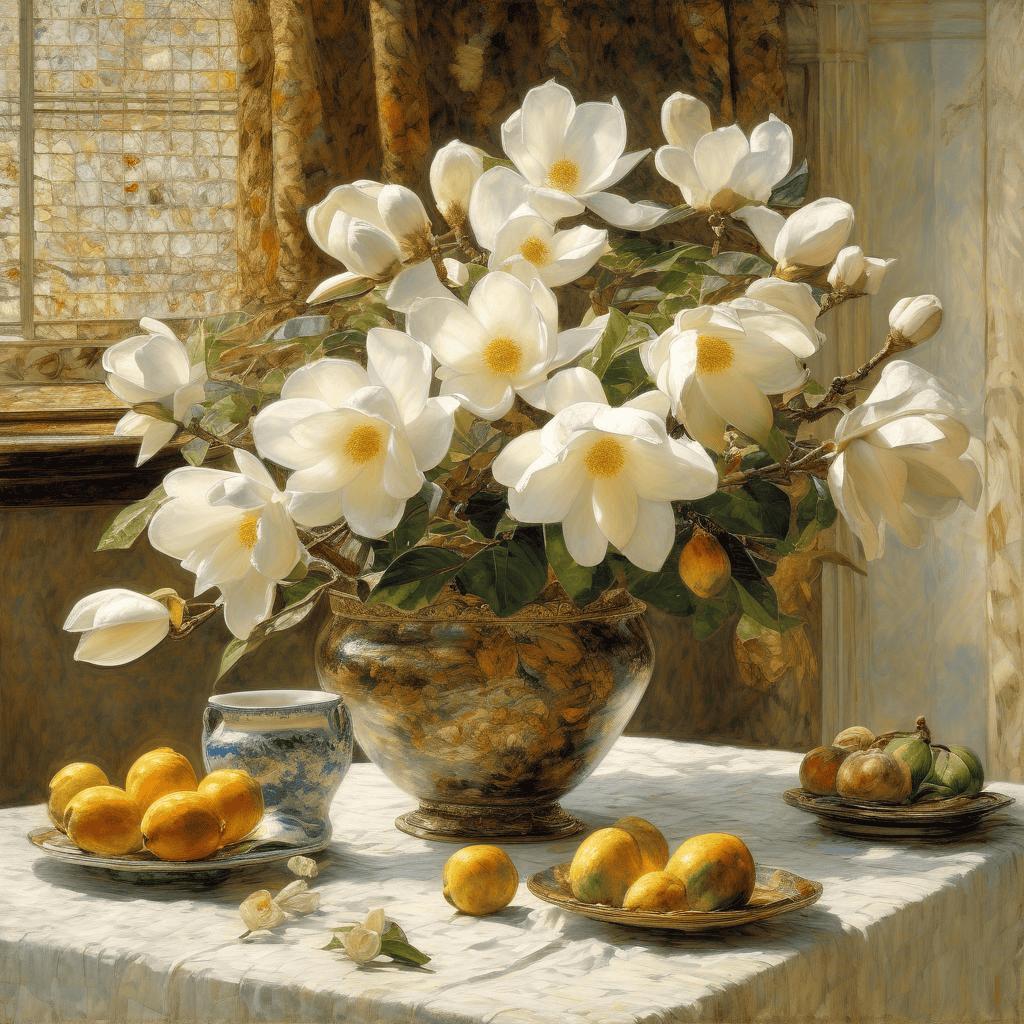 Giant Magnolias – Childe Hassam