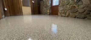 A bright, welcoming room shows clean floors with Duration Concrete Coatings by Duralast for a fresh, modern space.