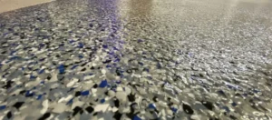 Duration Concrete Coatings by Duralast floor shows a smooth, strong, and colorful finish suitable for homes or garages.