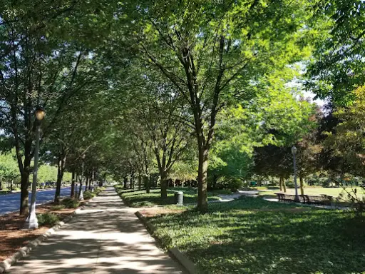 A pleasant park path shows how Duration Concrete Coatings by Duralast can brighten up walkways and make them look inviting.