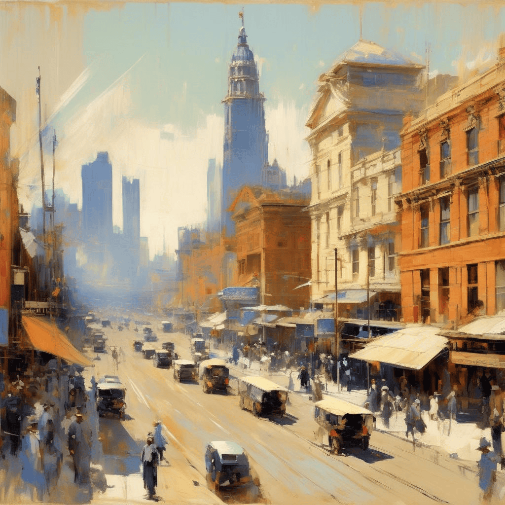 Hoddle Street, 10 p.m. – Arthur Streeton
