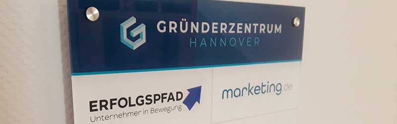 Firmenschild Gründerzentrum