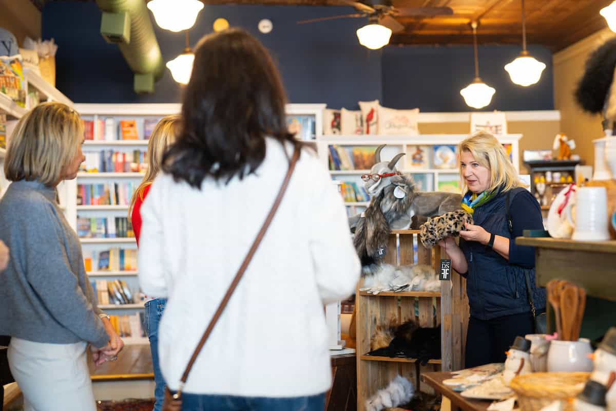 A group of women in a bookstore