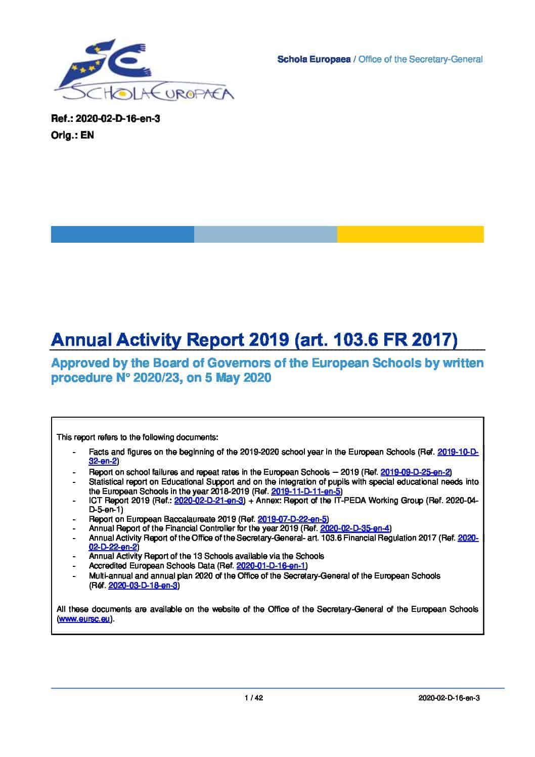 Annual Activity Report 2019 pdf