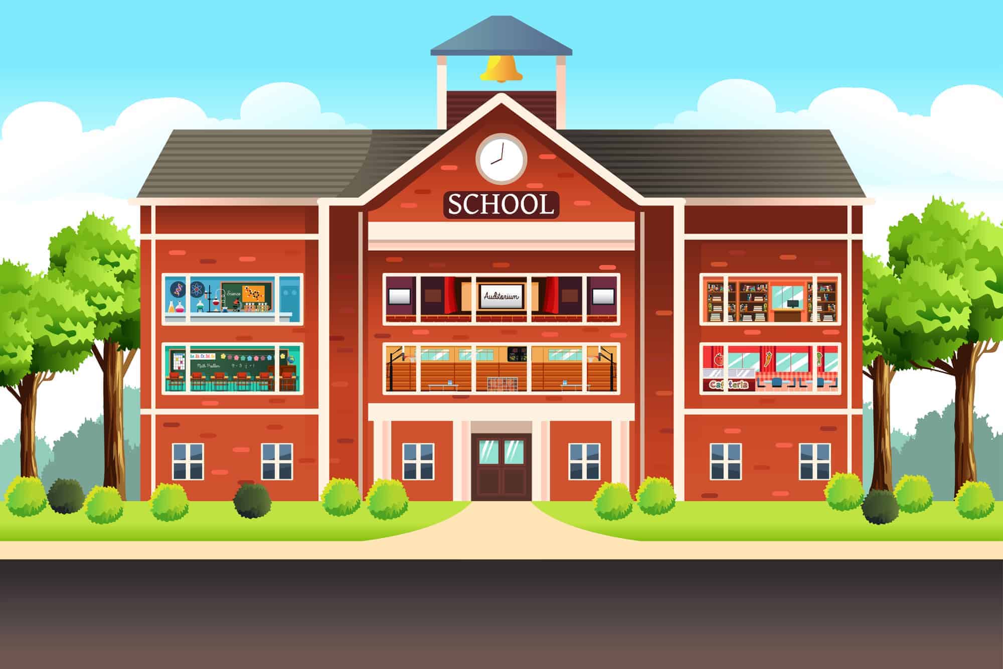 illustration of European schools