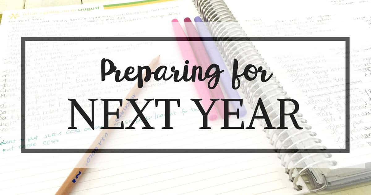 text preparing for a next school year