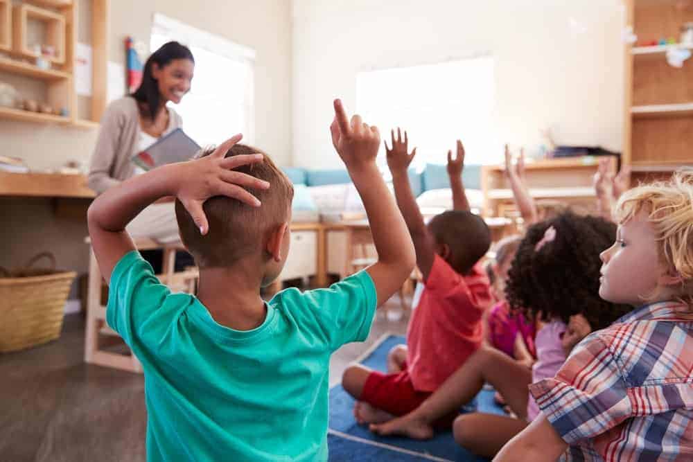 teacher with children in the classroom