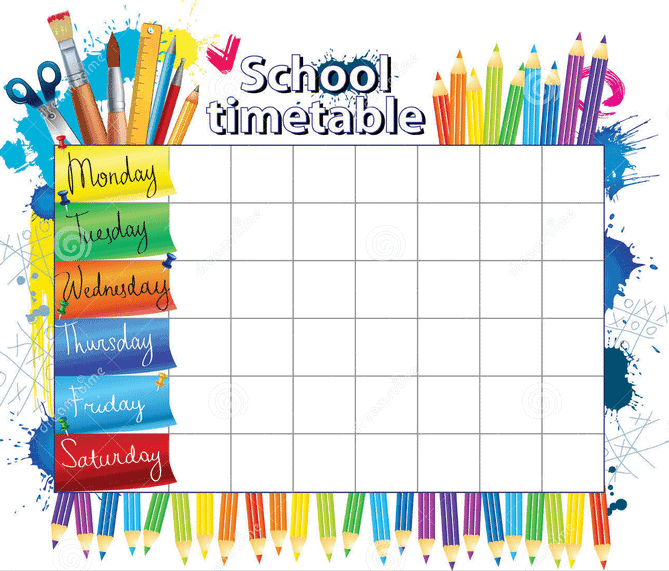 School’s proposal for the new timetable