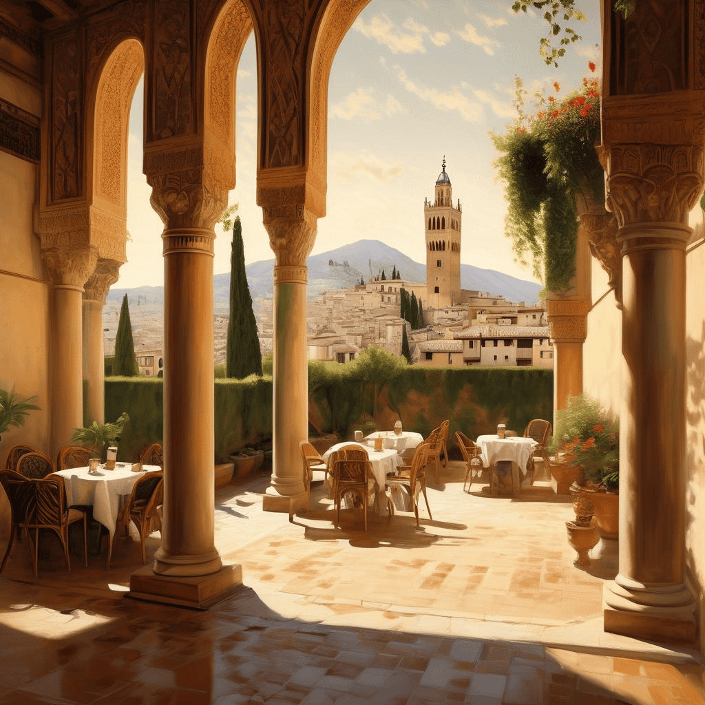 Patio. At the Alhambra – Achille Zo