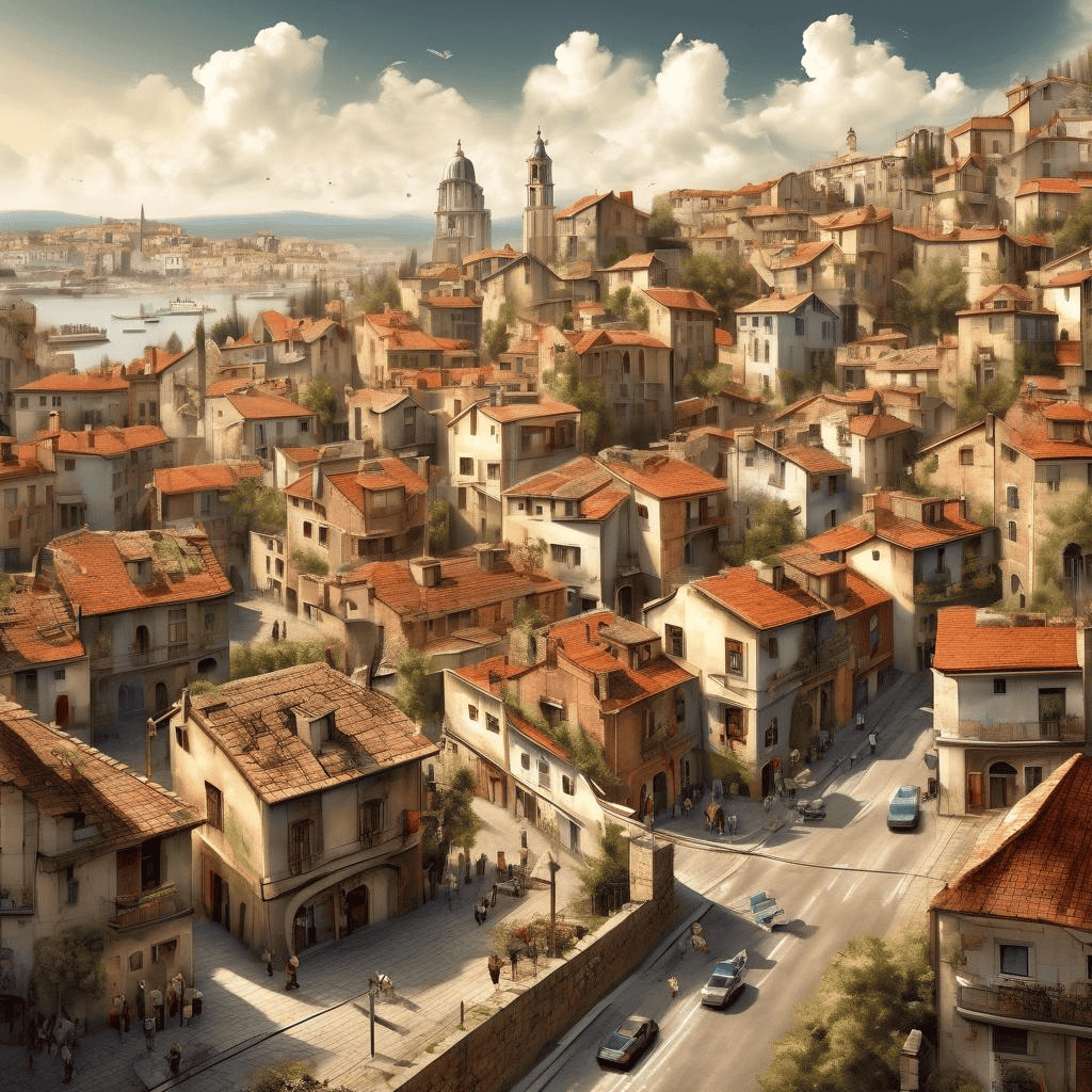 Street view of a village – Scipione Simoni