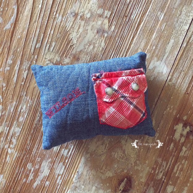 Make a tooth pillow for the Tooth Fairy using upcycled baby clothes | www.fivemarigolds.com