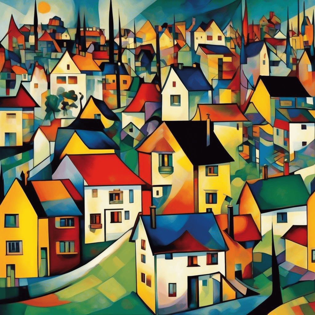 Houses at Murnau – Wassily Kandinsky
