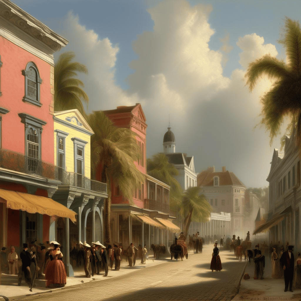 Street in Nassau – Albert Bierstadt