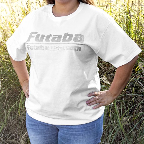 Futaba White T-Shirt with Silver Shimmer Logo