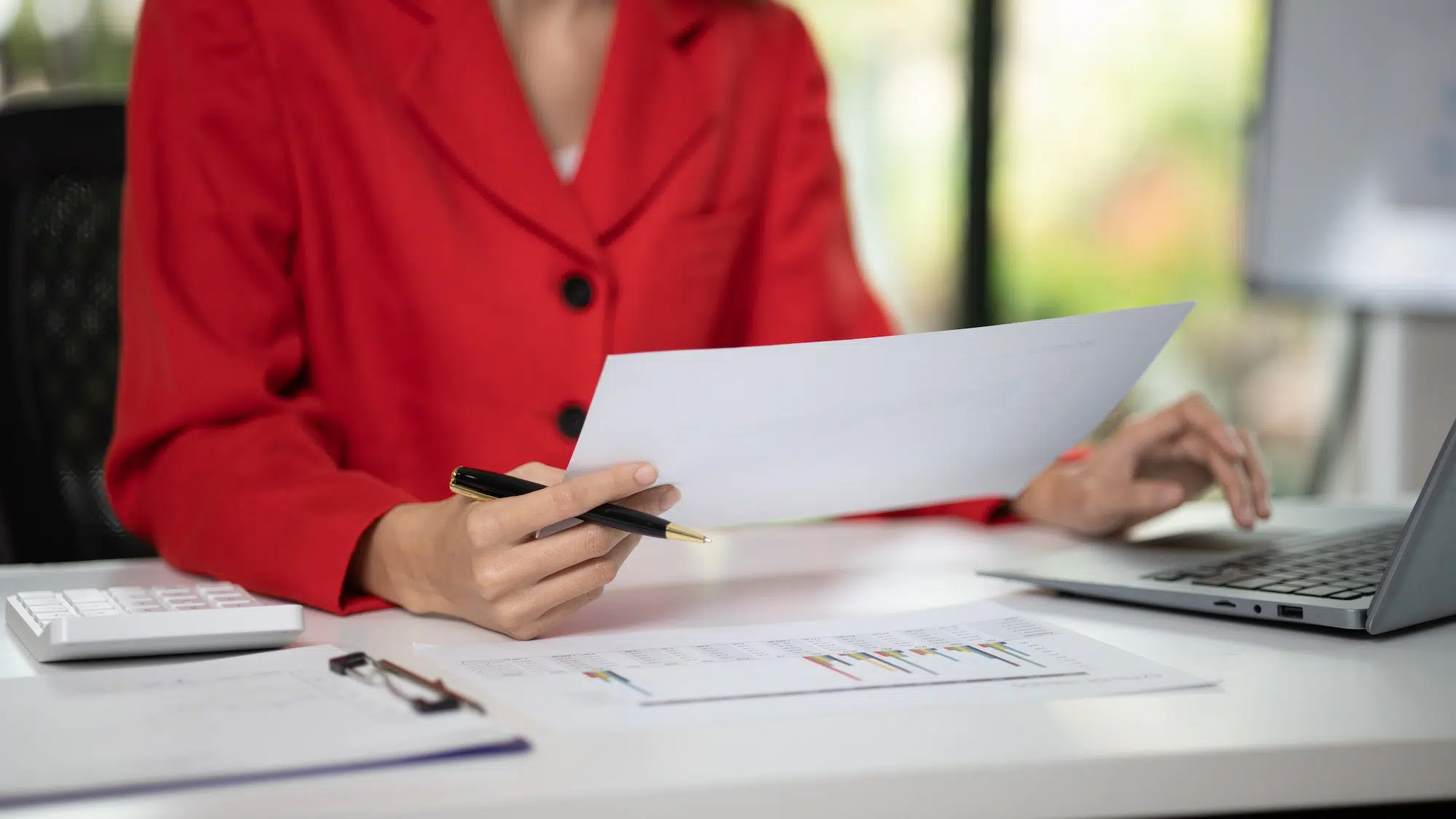 Company finance staff preparing financial documents, company finance staff preparing company finance