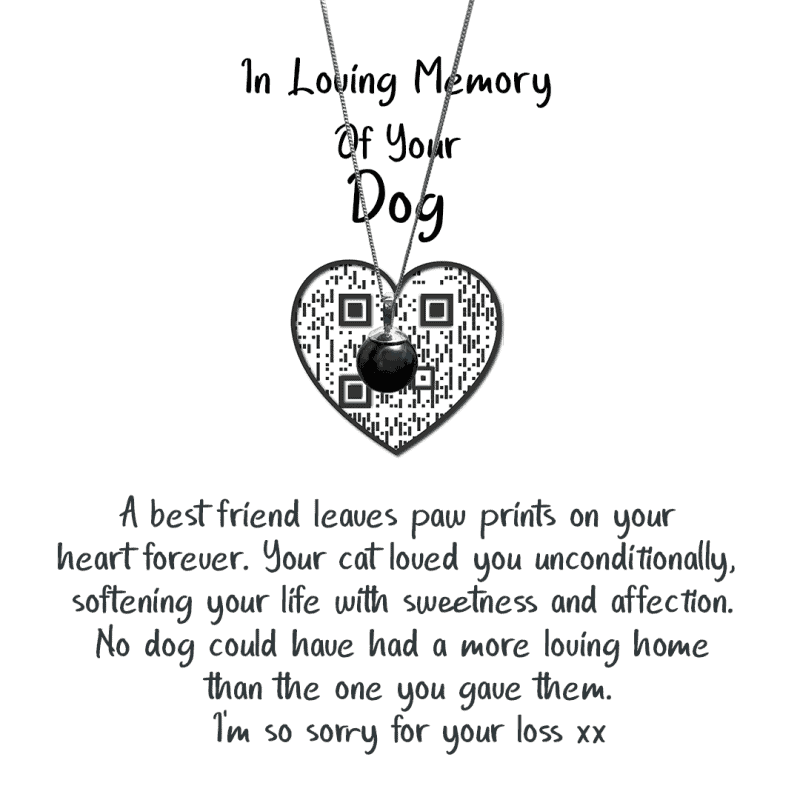 Loving Memory of Your Dog - Personalised Memorial Necklace