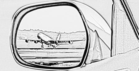 look back once and take off