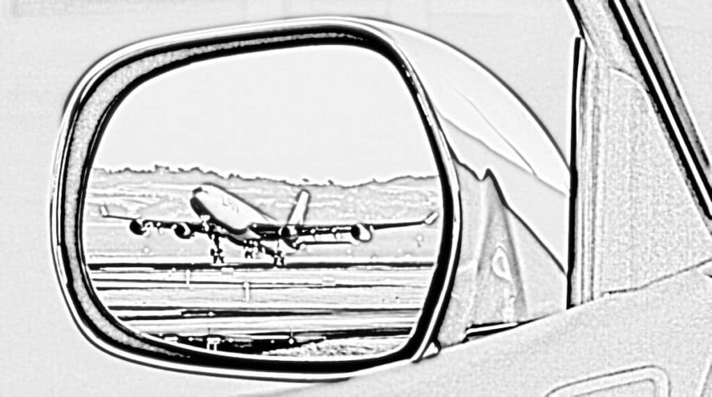 look back once and take off