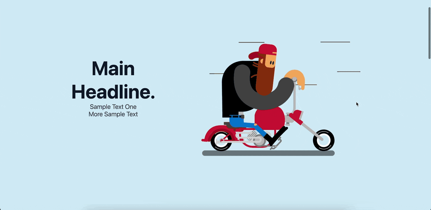 sample header animation and fade by gold penguin