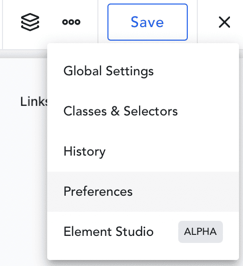 preferences in breakdance builder