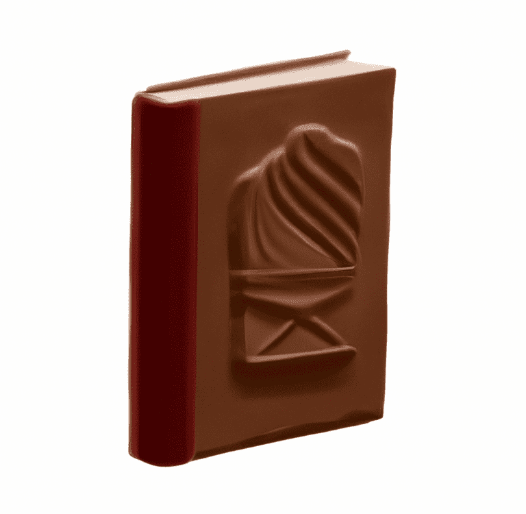 a book made icon of clay digital art