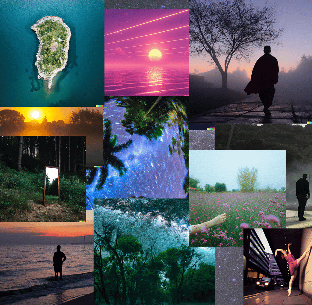 image collage created with dall-e 2