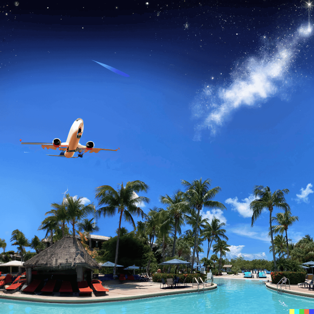 final dalle-2 image with outprinted scene and inprinted airplane