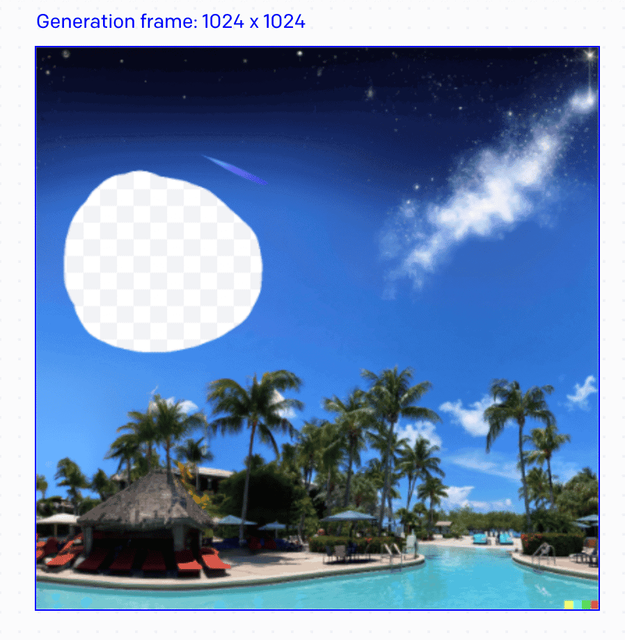 erased part of final image to inprint airplane