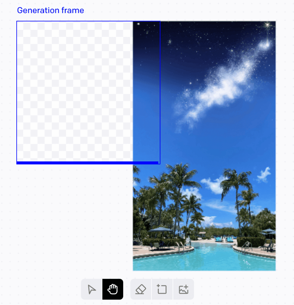 frame builder to the left of original image for outprinting in dalle-2